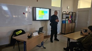 Strażnik Miejski na spotkaniu z uczniami