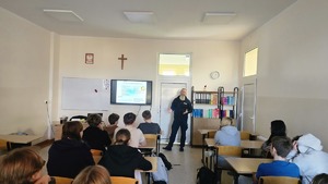 Profilaktyk na spotkaniu z uczniami