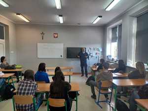 Profilaktyk na spotkaniu z uczniami